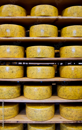 Dutch cheese warehouse in Holland