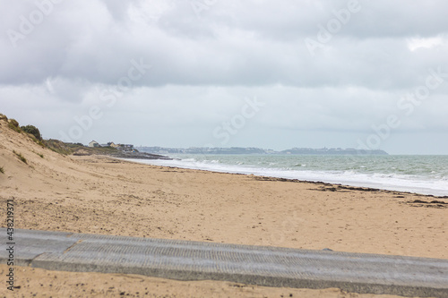 Paysage de Havre de la Vanlée par un temps nuageux (Bricqueville-sur-Mer, Normandie) 