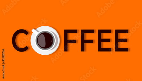 Coffee cup icon. Banner for use in a coffee shop. Coffee shop Logotype icon