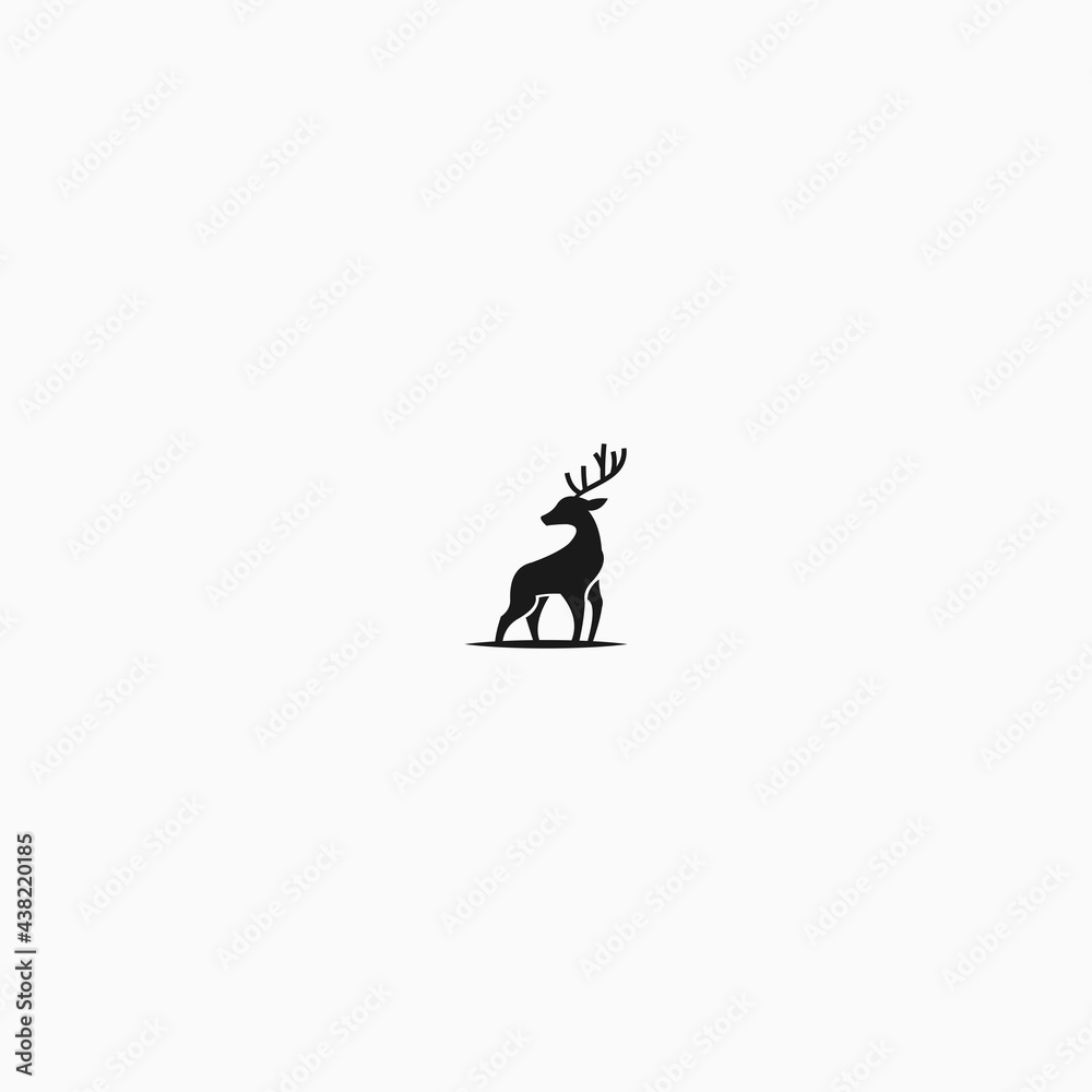 Fototapeta premium DEER ICON LOGO SIMPLE VECTOR