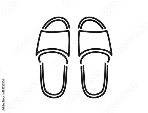 Male sandal icon with hook on the side