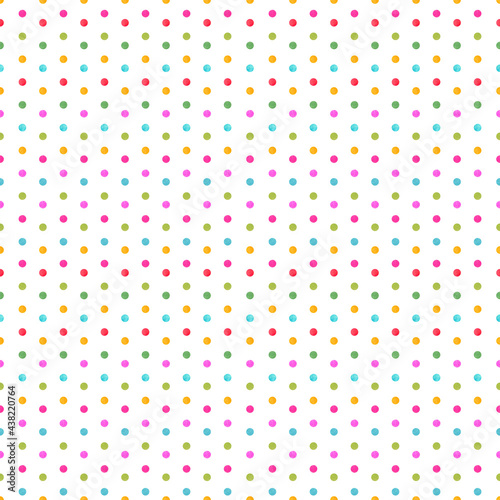 Rainbow polka dot seamless patter