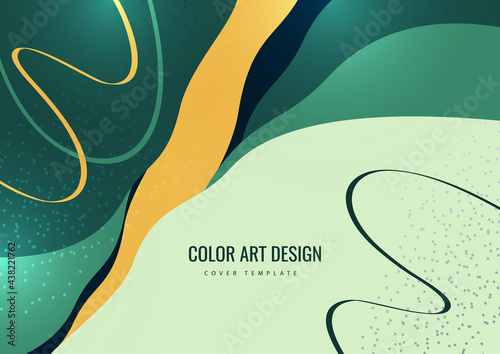 Bright colored waves covering. Modern design template. Vector