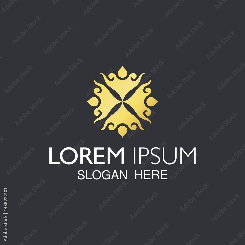 stylish abstract vector emblem for logo design. elegant logo design for real estate industry, boutiques, hotel, yoga, cosmetic and skin care products.