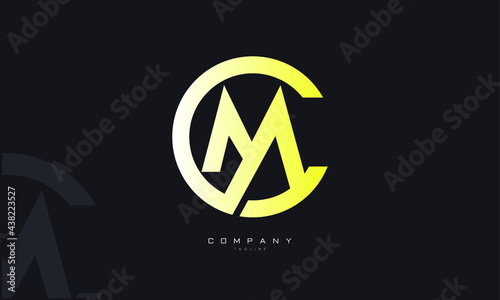 Alphabet letters Initials Monogram logo CM, MC, C and M