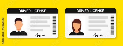 Car driver license icon. Vector illustration photo