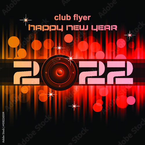 Colorful 2022 New Year Celebration Background  Rainbow Colours.