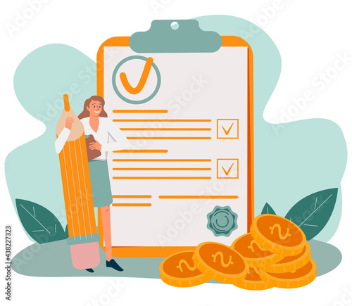 Personal productivity, efficiency and time management concept. Personal growth, personal development, successful career. Vector template for web banner