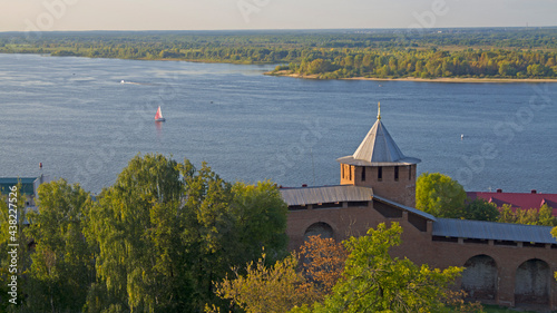 Nizhny Novgorod. Volga view from Kremlin hill. 