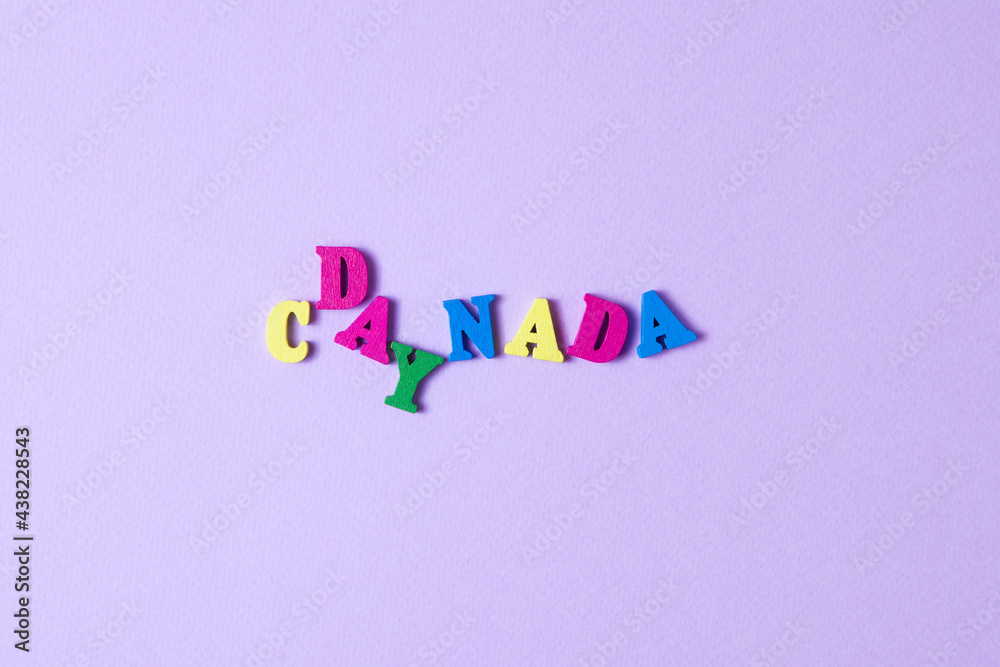 Canada Day. Beautiful greeting card. Close-up, flat lay design. National holiday concept. Canada Day. Beautiful greeting card. Close-up, flat lay design. National holiday concept.