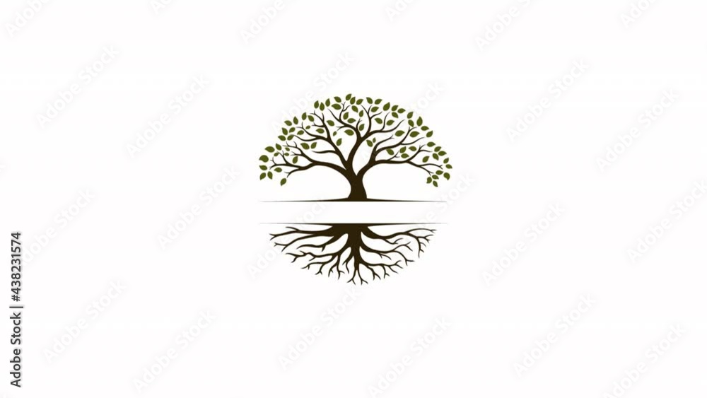 Root Of The Tree Animation Logo Video.