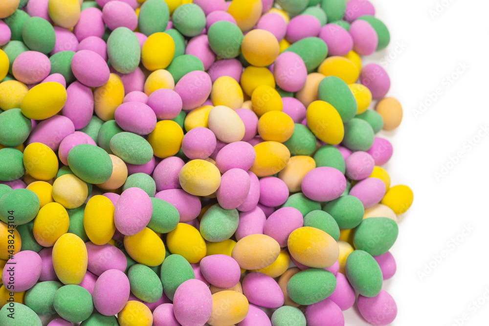 Group of colorful peanuts in glaze. Group of colorful peanuts in glaze.