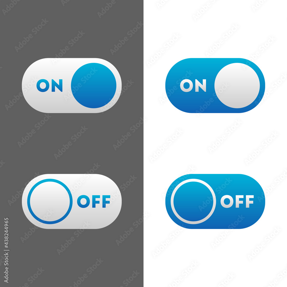 White and blue button in neomorphism style. Easy editable vector isolated illustration. White and blue button in neomorphism style. Easy editable vector isolated illustration.