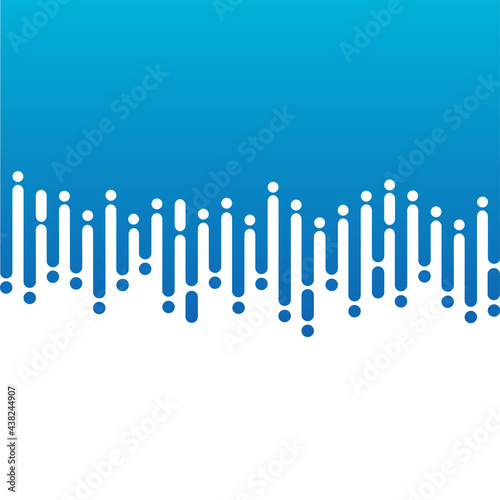 Modern seamless intermittent blue background of a variety of elements. Ideal for application, website or clip art.