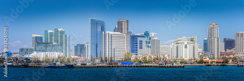 Panorama of the skyline of San Diego  California