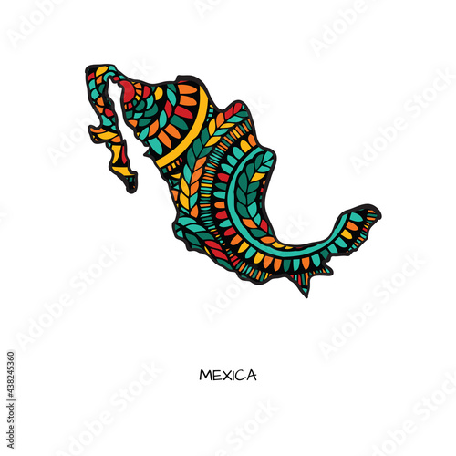 Flower map of Mexico