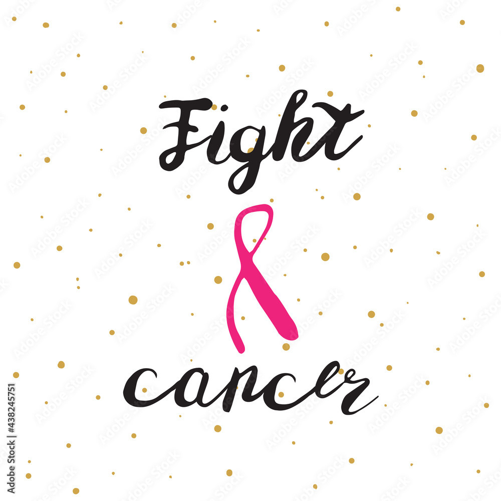 Obraz premium Fight cancer lettering