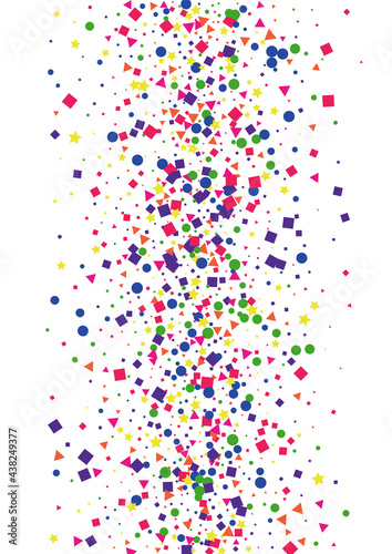 Orange Frame Dot Illustration. Element Confetti Background. Red Square Decoration. Wallpaper Circle Background. Green Festival Star.