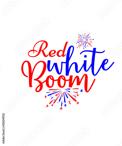 red white boom svg tshirt design