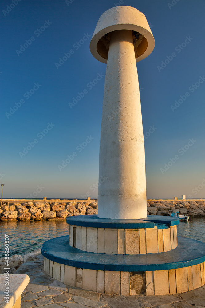 Ayia Napa lighthouse at sunset, Cyprus.