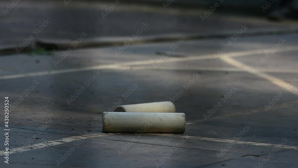 gorodki towns / russian game / bat knocks down sticks gorodki towns / russian game / bat knocks down sticks