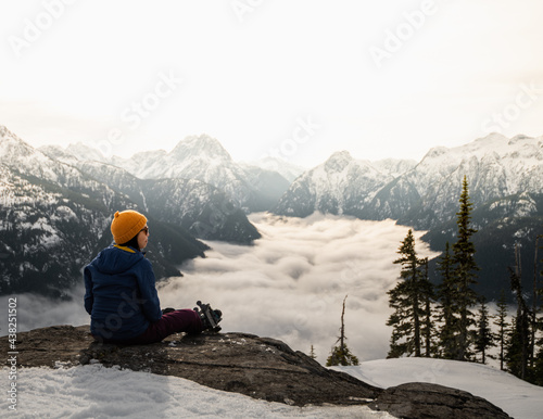 hiker in the mountains