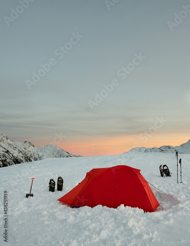tent in the mountains
