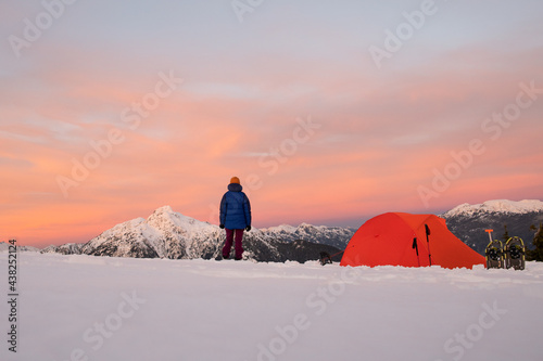camping in the mountains