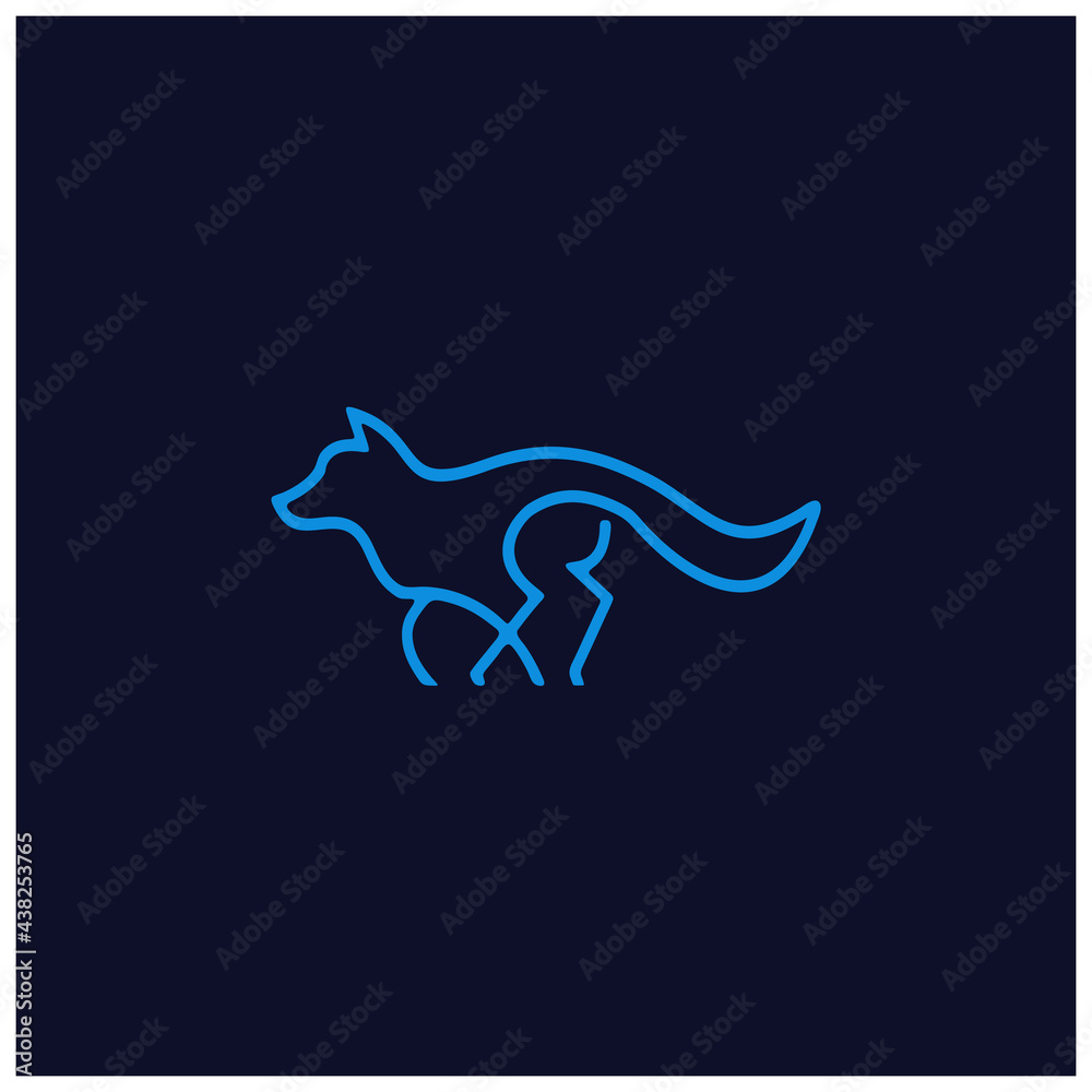 set bundle wolf line art logo design set bundle wolf line art logo design