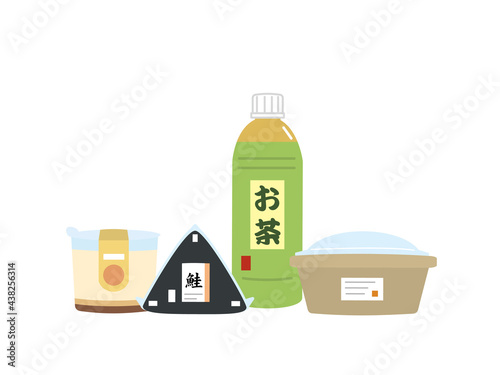 シンプルなコンビニのお弁当　イラスト素材