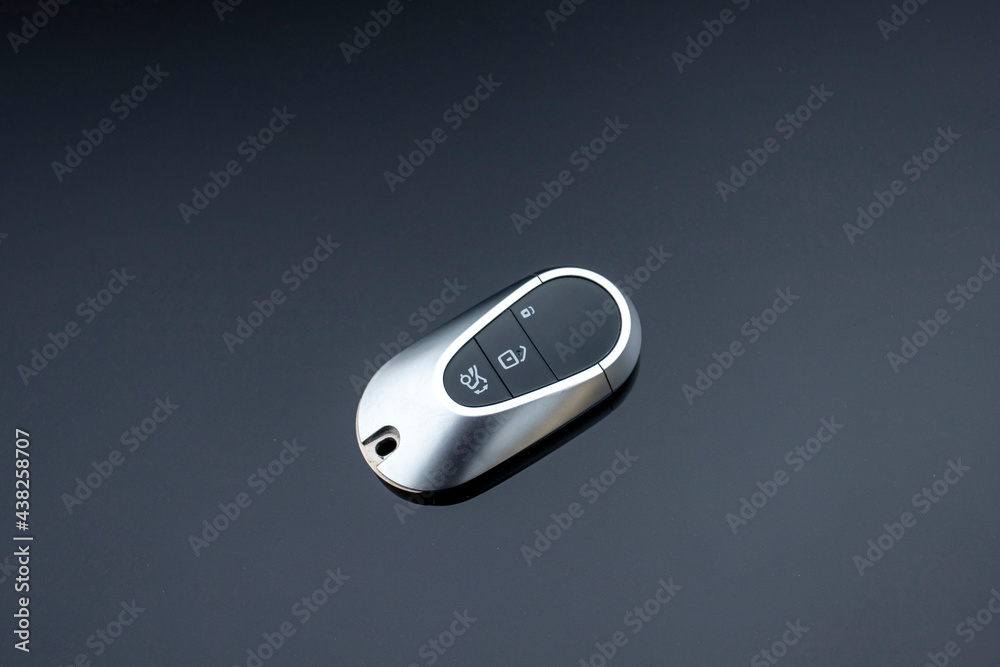 Close up of a modern wireless car key.