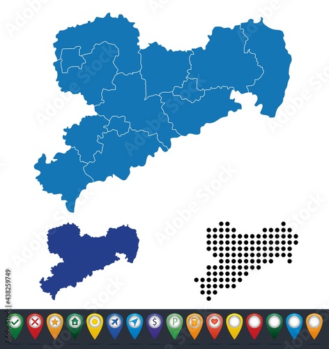 Set maps of Saxony state