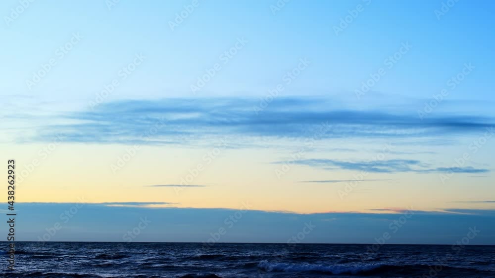 Cloudy Sunset over deep blue sea Cloudy Sunset over deep blue sea