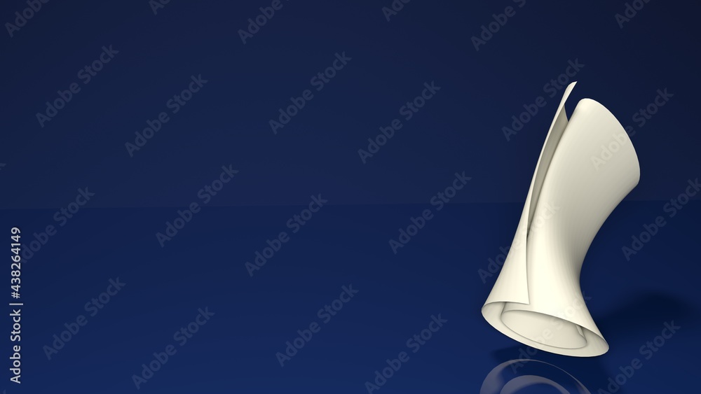Blue background with a rolled-up parchment at the right side Blue background with a rolled-up parchment at the right side