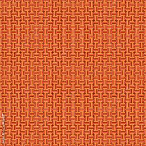 Seamless pattern. Ethnic backdrop. Folk wallpaper. Mosaic tiles. Tribal ornament. Geometric image. Ethnical motif. Surface texture. Textile print. Abstract background. Sayagata vector.