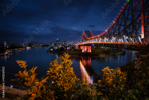 Night view of Story Bridge in Brisbane. High quality photo © Micke