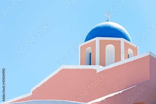 Santorini Ortodox pale orange church
