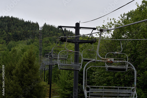 ski lift in the mountains