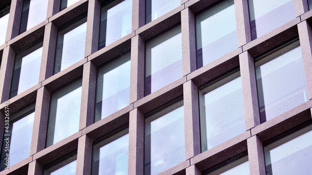 Abstract fragment of contemporary architecture, walls made of glass and concrete. Abstract fragment of contemporary architecture, walls made of glass and concrete.
