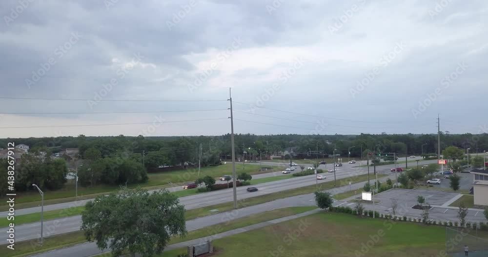 Drone Viewing Busy Intersection Drone Viewing Busy Intersection