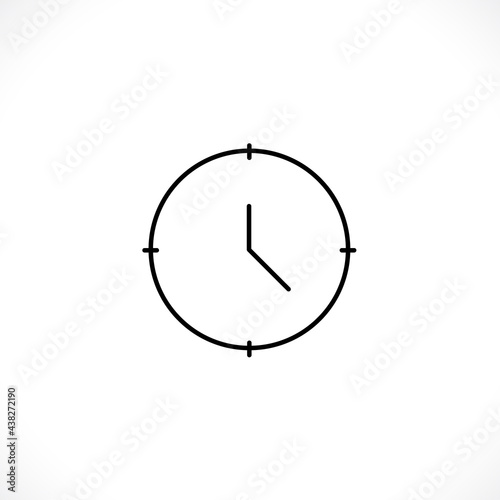 Clock icon. Clock Time symbol flat style. design web site icon, logo, app, UI. Illustration - Vector. EPS10.
