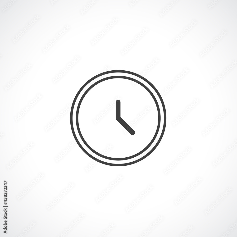 Clock icon. Clock Time symbol flat style. design web site icon, logo, app, UI. Illustration - Vector. EPS10. Clock icon. Clock Time symbol flat style. design web site icon, logo, app, UI. Illustration - Vector. EPS10.