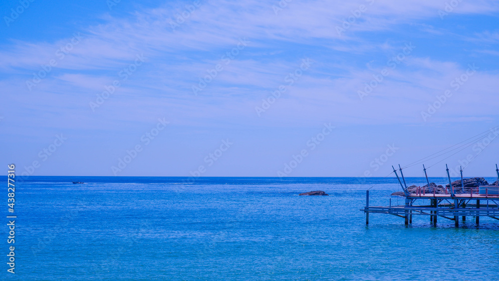 Clear blue beach and sky