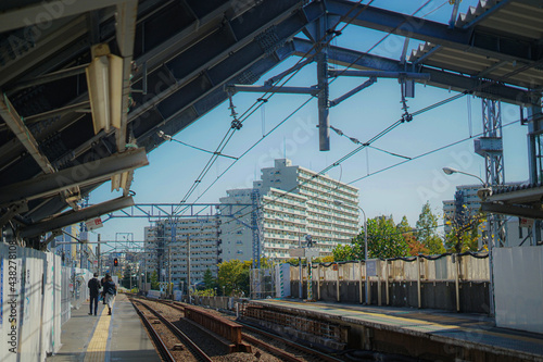 工事中の天王町駅（相鉄線）