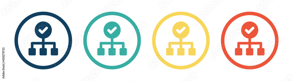 Organization chart icon vector illustration.