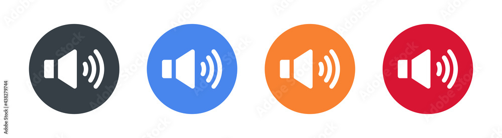 Speaker icons set. Sound symbol. Vector illustration Speaker icons set. Sound symbol. Vector illustration