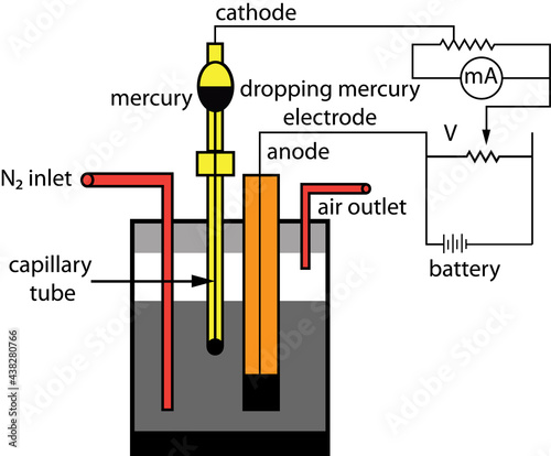 diagram of the polarography apparatus  