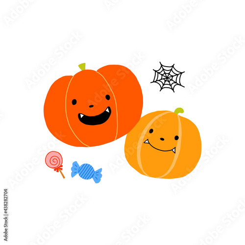 ハロウィンのジャックオーランタンのイラスト