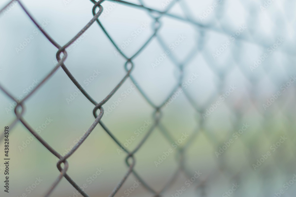 Naklejka premium 錆びたフェンス