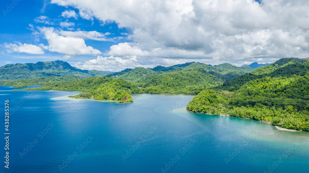 Mountainous and hilly region in the south of Choiseul Island, Solomon Islands.
